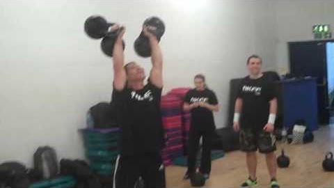 IKFF Scotland CKT - Steve Cotter Performs The Quadruple Over-head Squat