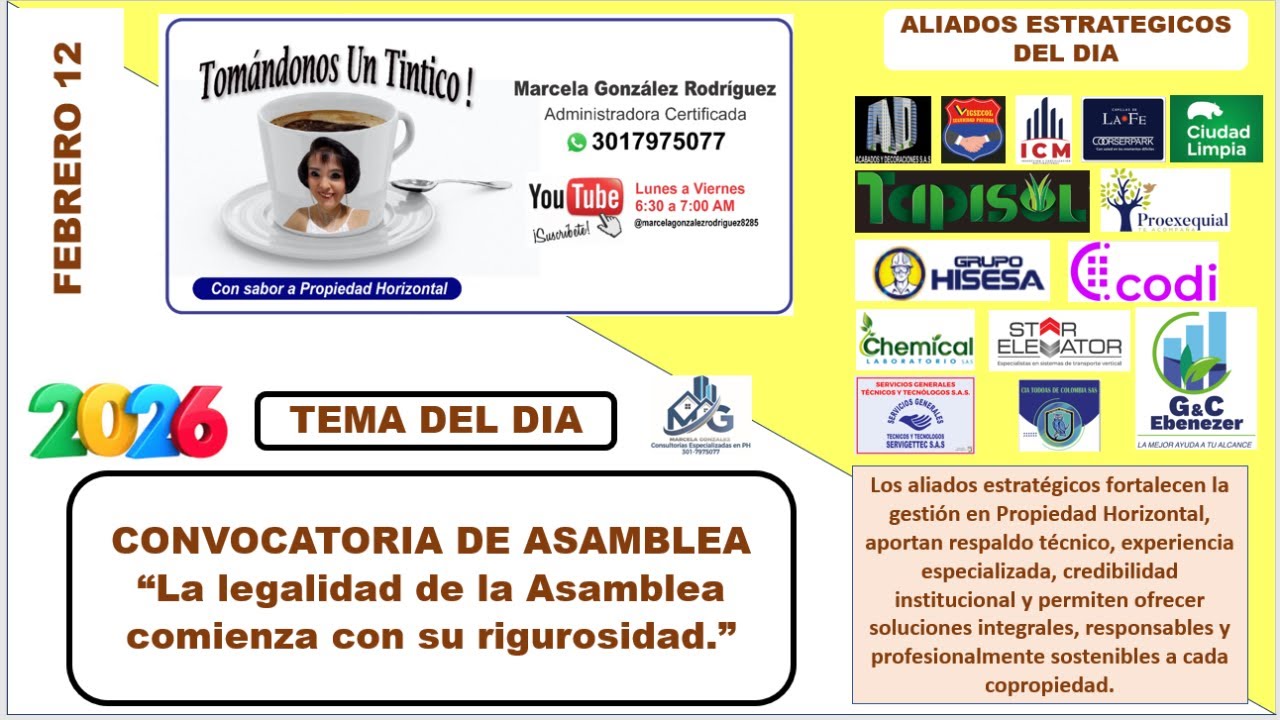 CONVOCATORIAS PARA ASAMBLEA