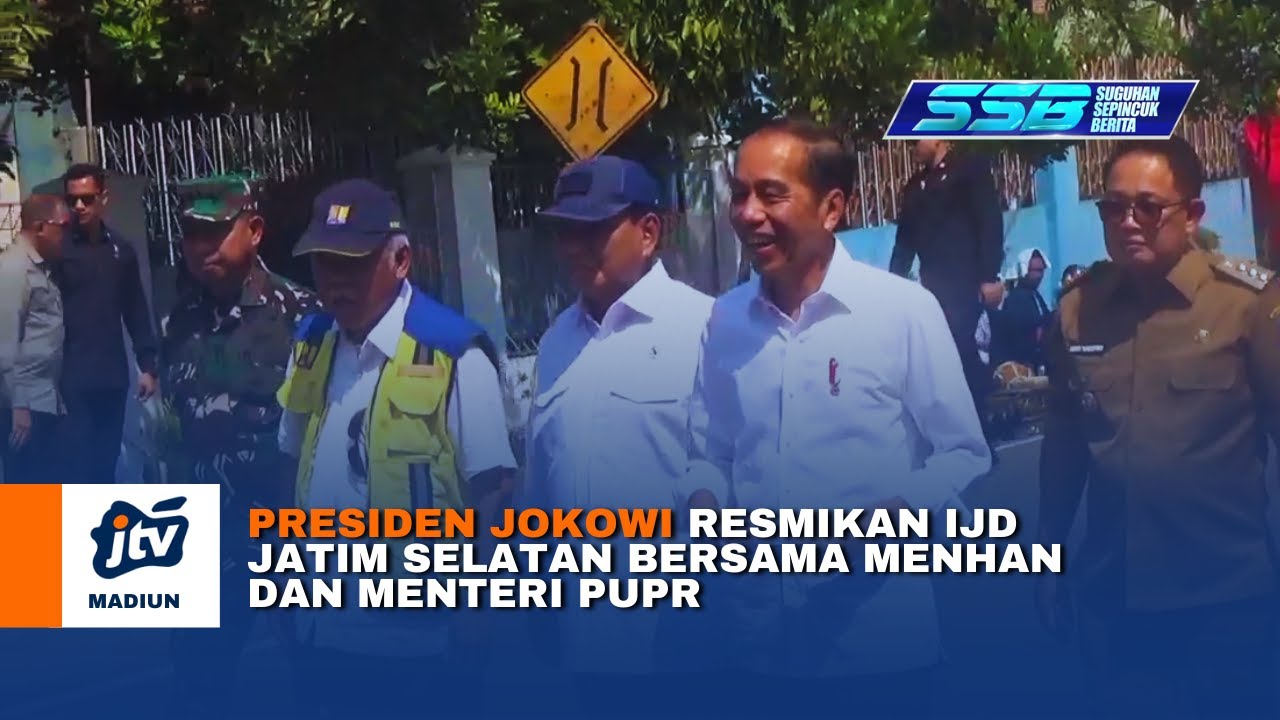KAB MADIUN - PRESIDEN JOKOWI RESMIKAN IJD JATIM SELATAN BERSAMA MENHAN DAN MENTERI PUPR.