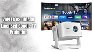 Official Google TV 4K Projector! VOPLLS G3 Review | Dolby, Auto Focus & 2000 ANSI Brightness
