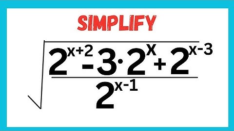 A Nice Square Root Exponential Expression Simplification Problem | Radicals