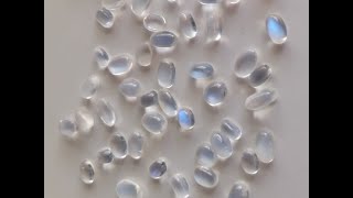 Tiny Blue Moonstone Mini Cabs From Sri Lanka