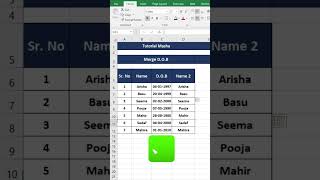 Flash Fill in Excel | Excel Tutorial | #shorts #youtubeshorts #trending