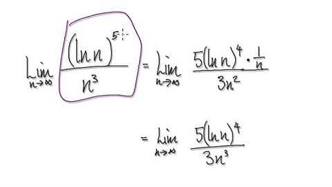 Video 2536 - Limit Sequences - ln(x)^5/n^3 - Practice