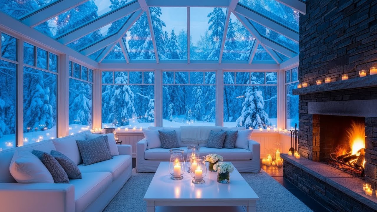 🔥❄️ Radio of Soothing Piano & Fire Crackling Sounds for Calm Focus, Healing, and Winter Ambience!!.