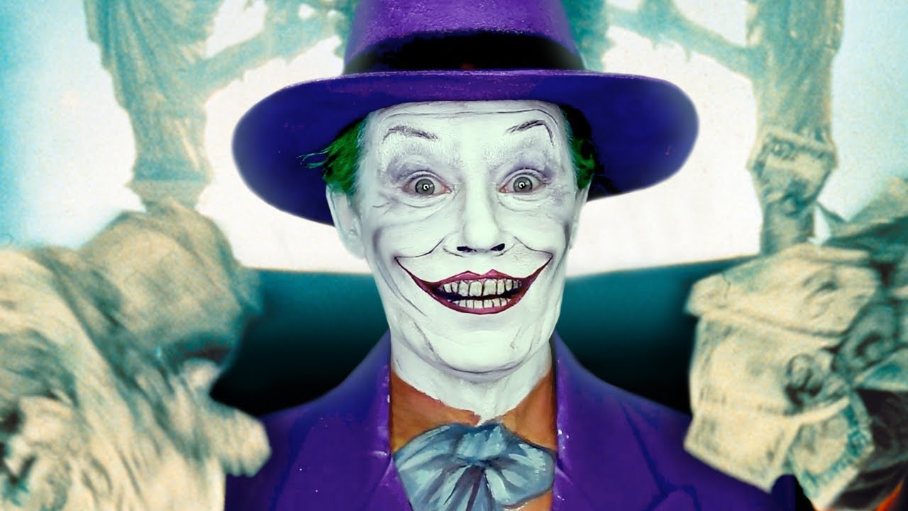 DETAILED Joker Makeup For Halloween Transforming Into Jack Nicholson
