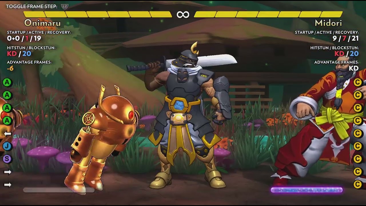 Fantasy Strike - Onimaru 8 DMG Combo (No Anti-Air)