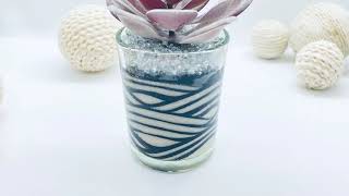 DIY SAND ART【 Make Seigaiha Pattern with Colored Sand 】  Design Level / Normal