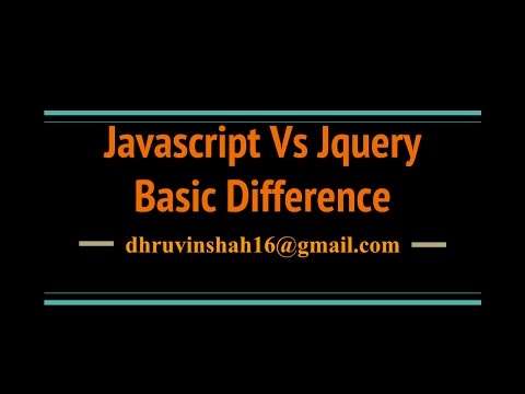 Difference Between Javascript  and Jquery