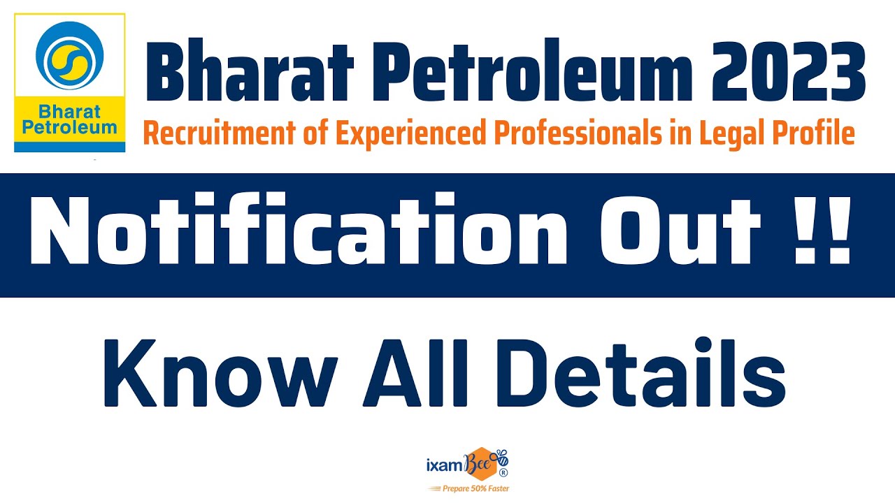 Bharat Petroleum 2023 | BPCL Recruitment of Experienced Professionals in Legal Profile