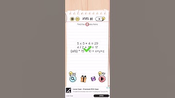 Brain test tricky puzzles level 44 solution or Walkthrough