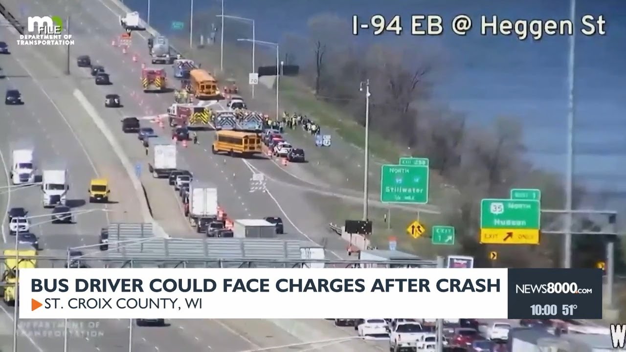 UPDATE: School bus driver may face charges after crash involving Eau ...