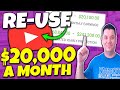 RE-USE Videos and Earn $20,000/Mo | How To Make Money on YouTube WITHOUT Making Videos Yourself