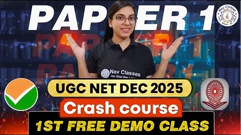 UGC NET 2025 Paper 1 | Crash Course | First Free Demo Class | Navdeep Mam