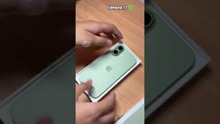 i phone 17 sage💚#unboxing #like #iphone #subscribe