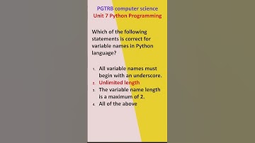 MCQ on Python Programming PGTRB computer instructor #pgtrbcs