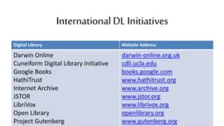 Digital library Initiatives - International (part-1)