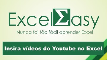 Insira vídeos do Youtube no Excel