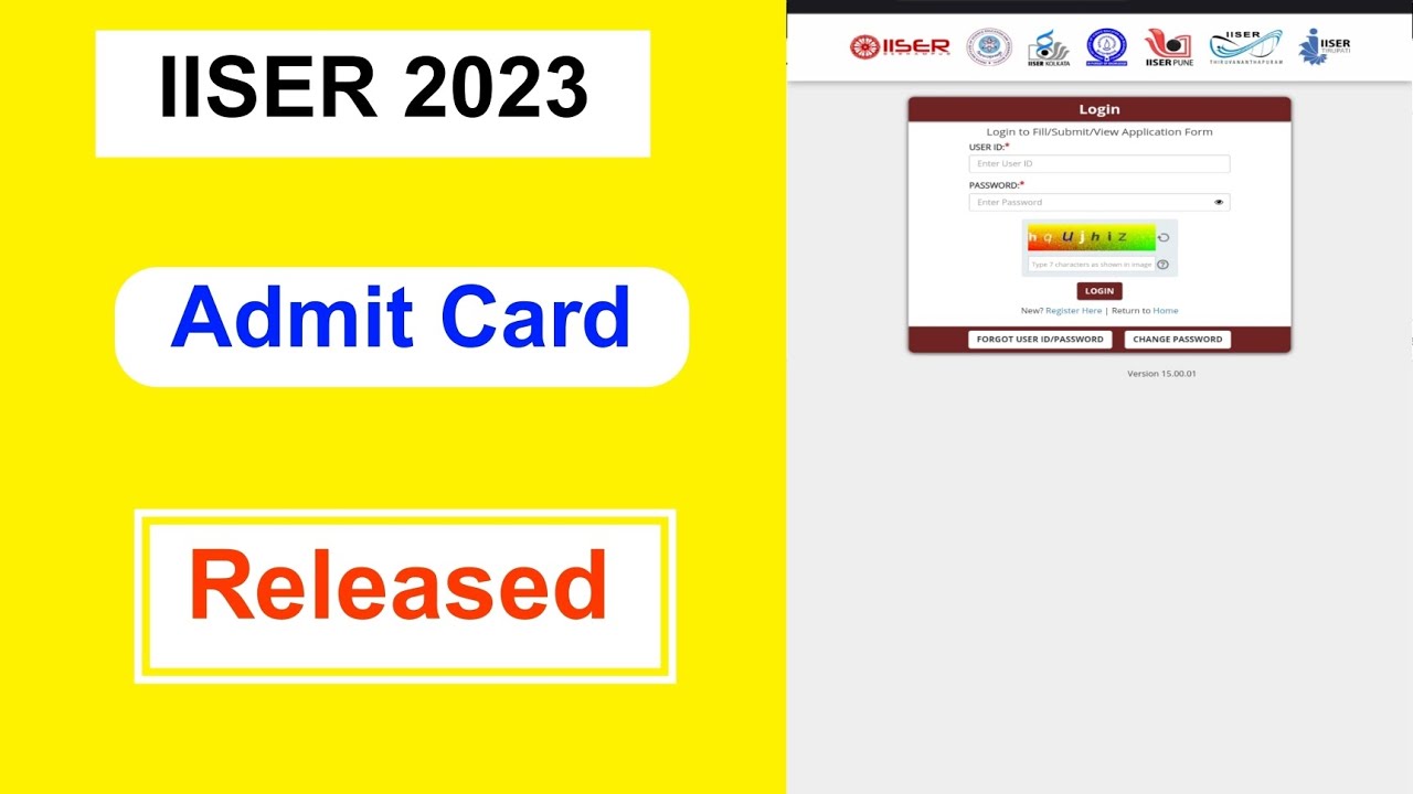 IISER 2023 Admit Card Released | IISER 2023 Admit Card Declared Full Details 2023
