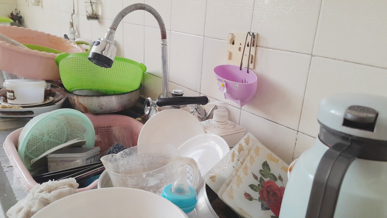 Washing Dishes: The Magic of Cleaning - From Mess to Calm💦🧼🫧🧴🚿