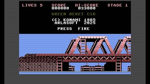 Green Beret C16 Review for the Commodore 16 Plus/4 by John Gage