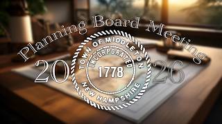 Middleton Planning Board Meeting - 16 July 2026