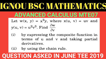 Bsc Mathematics | IGNOU | Second year | Advanced calculus | MTE07