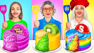 Desafío de Cocinar Yo contra la Abuela | Ideas Dulces y Trucos para Decorar Pasteles por MEGA GAME