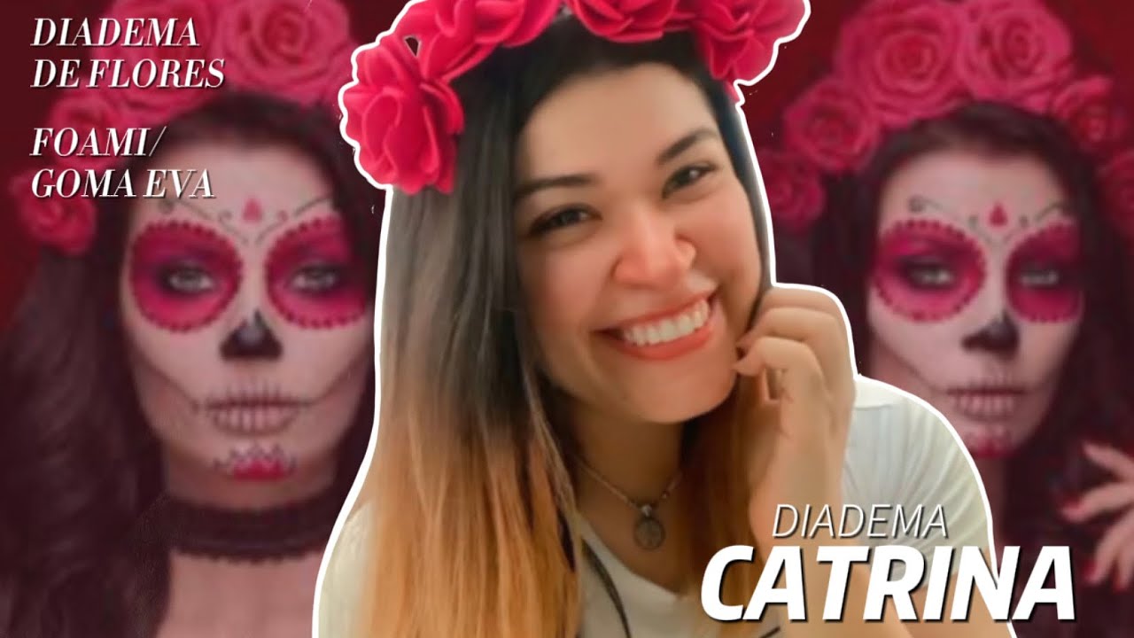 Flores de foami para diadema catrina | Lorena Ortega