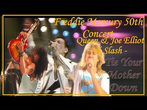 Tie Your Mother Down - Freddie Mercury 50Th Concert | Queen,Joe Elliot,Slash