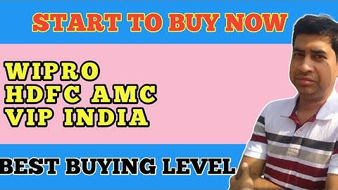 HDFC AMC SHARE BUYING LEVEL | WIPRO SHARE ANALYSIS | VIP IND SHARE BUYING LEVEL