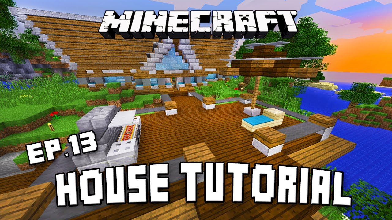  Minecraft  Tutorial Modern House Deck Design With Exterior  