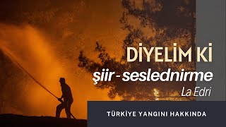 Türkiye yangını/Derya Cesur Şiiri/En Dugysal şiir/Türkiye yanıyor/Muğla, Bodrum, Antalya'da yangın