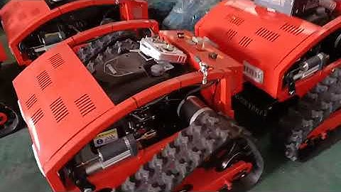 Cận cảnh máy cắt cỏ điều khiển từ xa