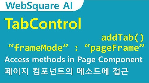 TabControl - addTab() & pageFrame | TabControl | WebSquare - Quick Guide