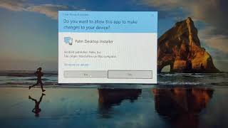 Installing Palm Desktop on Windows 10 computer