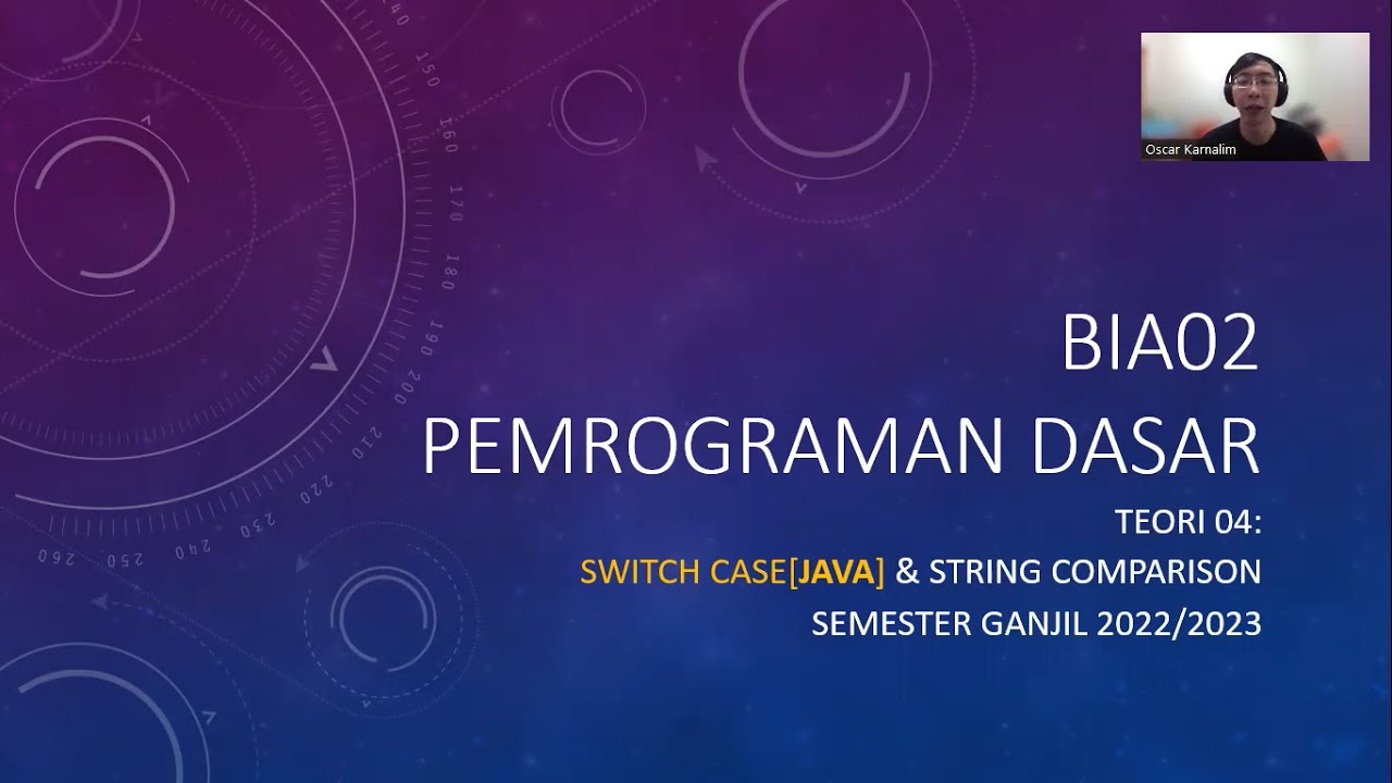 Pemrograman Dasar 04 | Switch Case dan String Comparison di Java dan ...