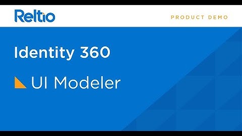 Identity 360 - Understanding the UI modeler console