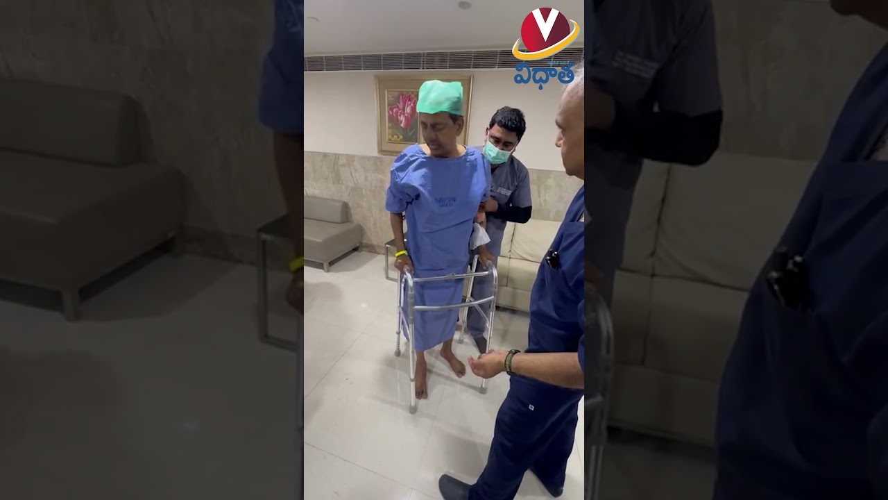 Scenes of KCR walking || vidhaatha news ||