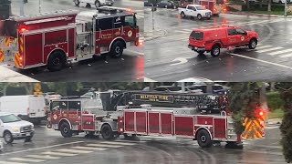 Milpitas Fire Dept. E86, E88, RM86, TK86, and E89 Responding - CODE 3