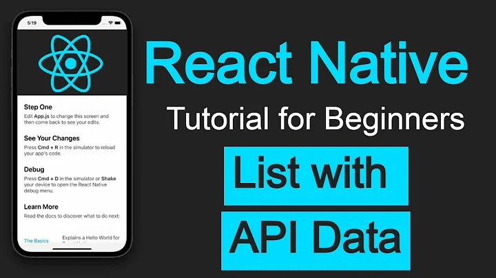 React Native tutorial #56 List with API data