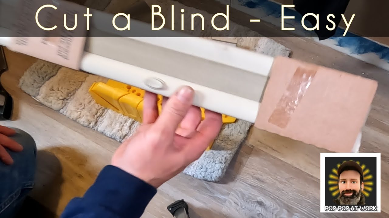 Cut a Self Leveling Blind to Size Easy YouTube