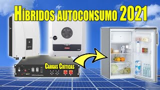 Comparativa inversores híbridos para autoconsumo 2021