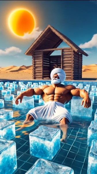 It Was So Hot, the Farmer Made a Never-Melting Ice Home 😭🏠❄️' #shorts #trending #ai