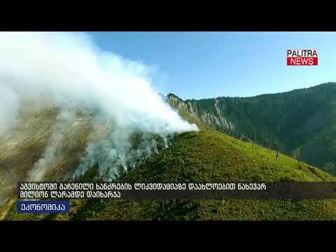 აგვისტოში გაჩენილი ხანძრის ლიკვიდაციაზე დაახლოებით ნახევარ მილიონ ლარამდე დაიხარჯა