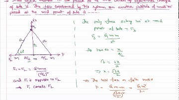 Gravitational Force on Particle at mid point of Side of Equilateral Triangle Gravitation Problem