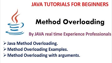 Java Tutorials | Method Overloading in Java with examples