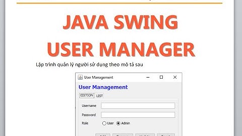 java2 Quản lý User java Swing lab2  b2 P2