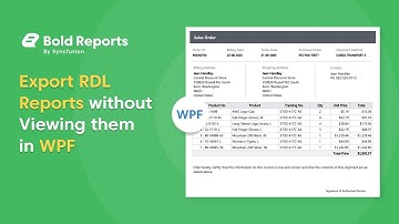 How to Export RDL Reports in WPF Without Preview | Bold Reports