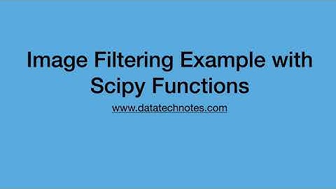 Image filtering example with Scipy functions